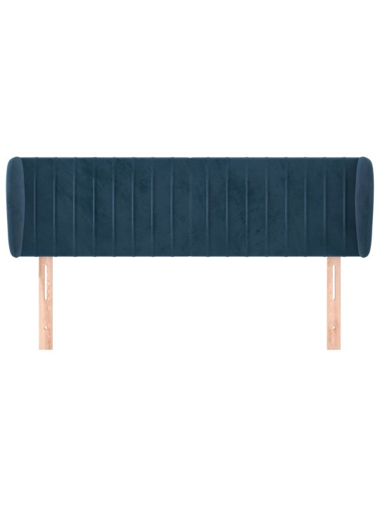 Čelo postele typu ušák tmavě modré 147x23x78/88 cm samet