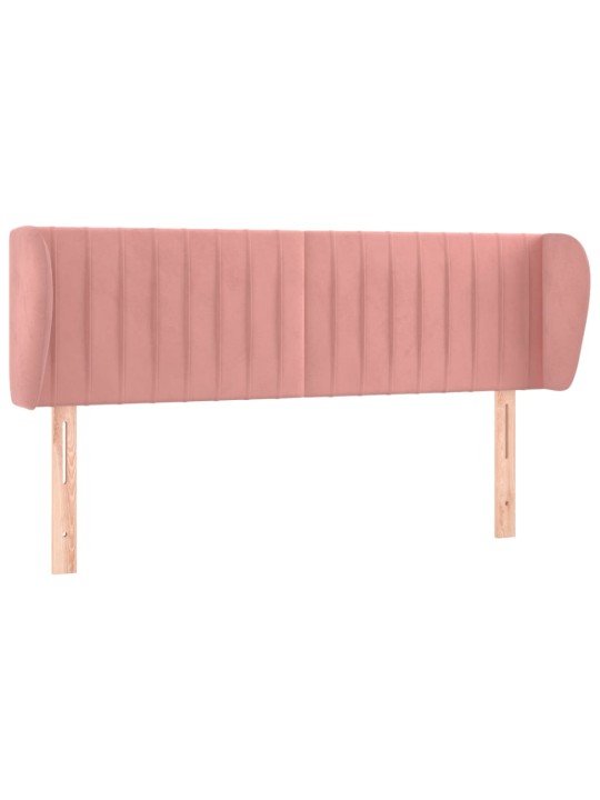 Čelo postele typu ušák růžová 147x23x78/88 cm samet