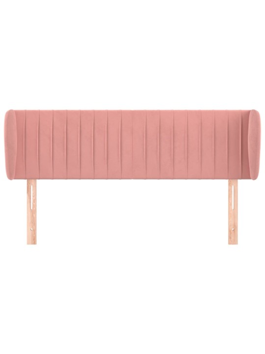 Čelo postele typu ušák růžová 147x23x78/88 cm samet