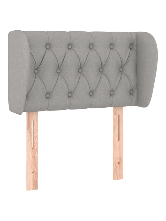 Čelo postele typu ušák světle šedé 83x23x78/88 cm textil