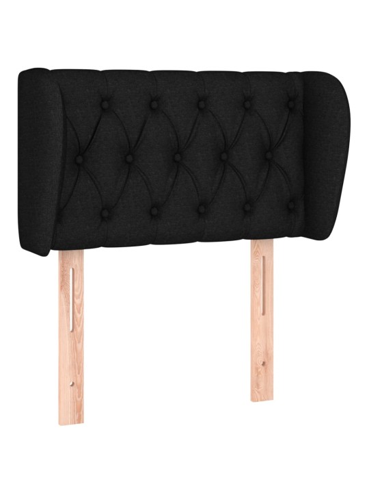 Čelo postele typu ušák černé 83x23x78/88 cm textil