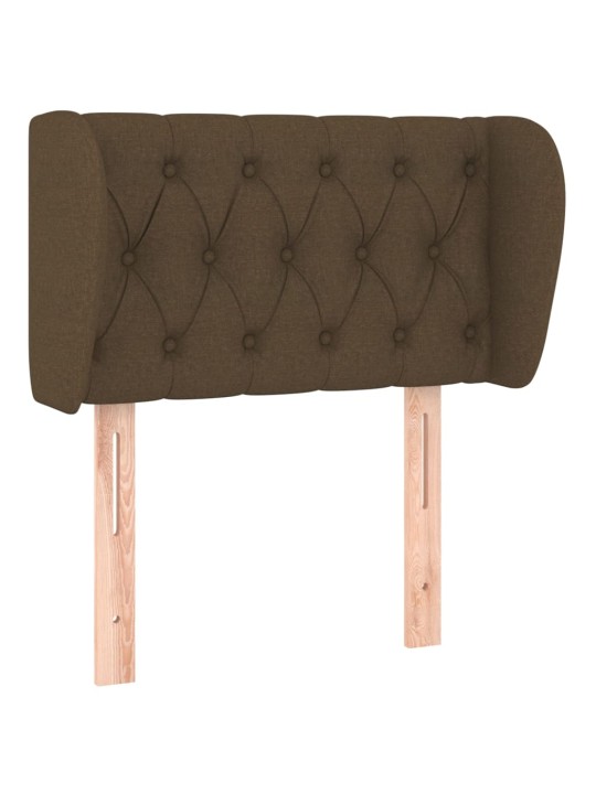Čelo postele typu ušák tmavě hnědé 83x23x78/88 cm textil