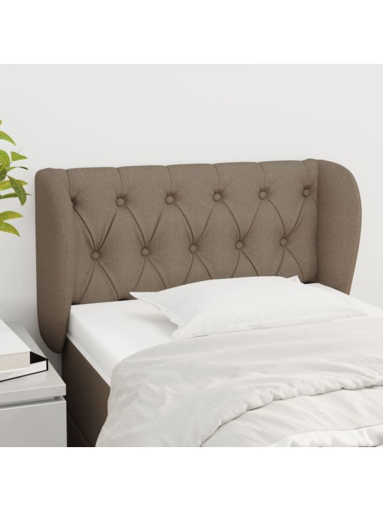 Čelo postele typu ušák taupe 83x23x78/88 cm textil