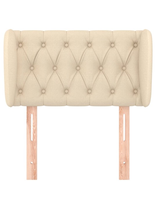 Čelo postele typu ušák krémové 83x23x78/88 cm textil