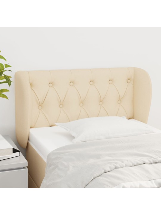 Čelo postele typu ušák krémové 83x23x78/88 cm textil