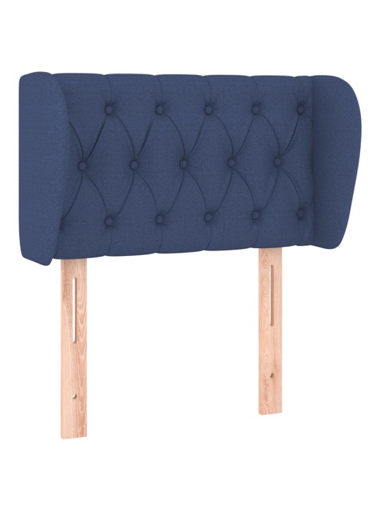 Čelo postele typu ušák modré 83x23x78/88 cm textil
