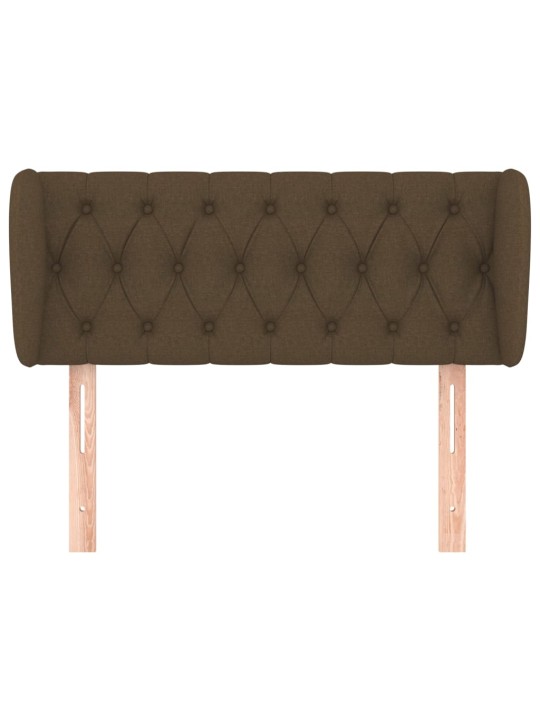Čelo postele typu ušák tmavě hnědé 93x23x78/88 cm textil