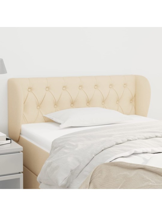 Čelo postele typu ušák krémové 93x23x78/88 cm textil