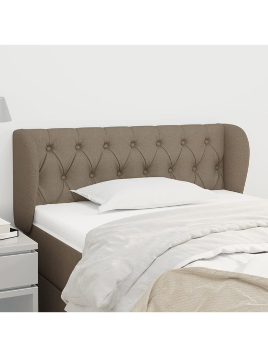 Čelo postele typu ušák taupe 103x23x78/88 cm textil