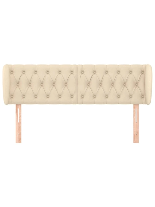Čelo postele typu ušák krémové 147x23x78/88 cm textil