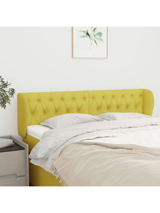 Čelo postele typu ušák zelené 147x23x78/88 cm textil