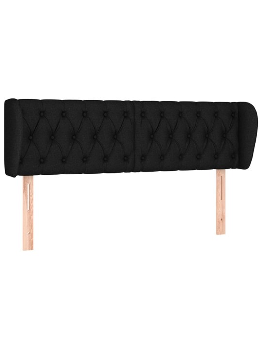 Čelo postele typu ušák černé 163x23x78/88 cm textil