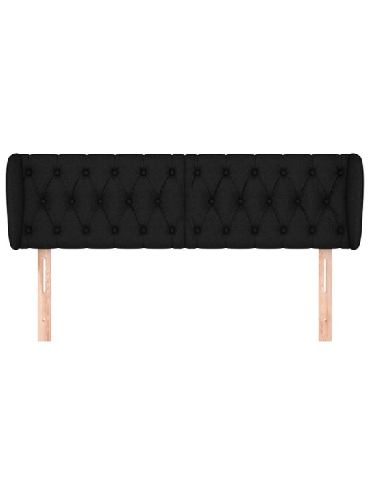 Čelo postele typu ušák černé 163x23x78/88 cm textil