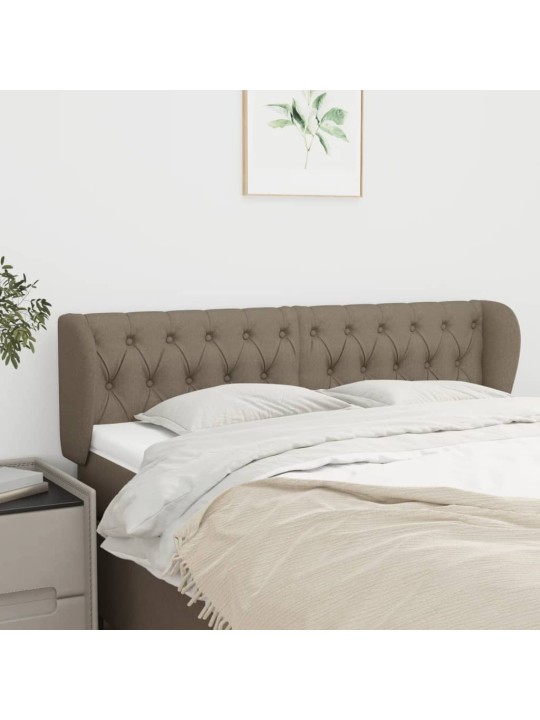 Čelo postele typu ušák taupe 163x23x78/88 cm textil