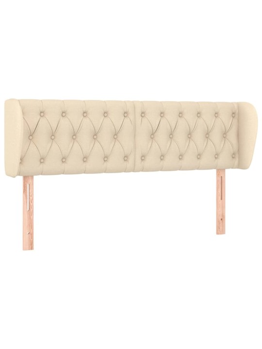 Čelo postele typu ušák krémové 163x23x78/88 cm textil