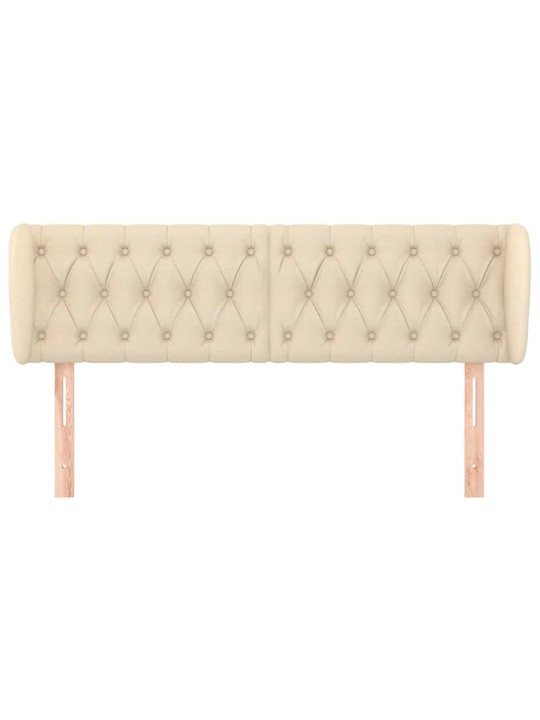 Čelo postele typu ušák krémové 163x23x78/88 cm textil