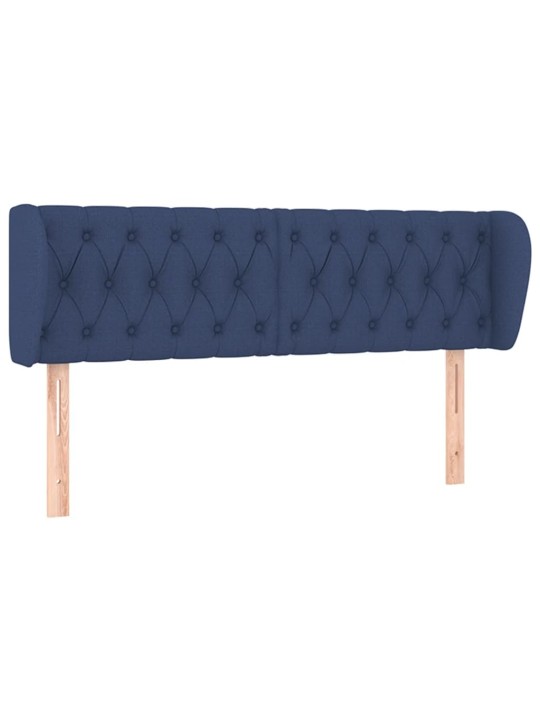Čelo postele typu ušák modré 163x23x78/88 cm textil