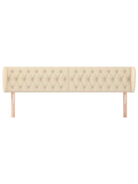 Čelo postele typu ušák krémové 183x23x78/88 cm textil
