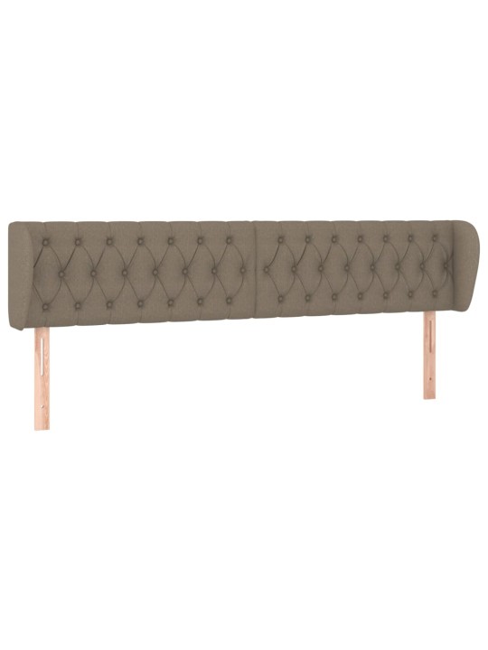 Čelo postele typu ušák taupe 203x23x78/88 cm textil