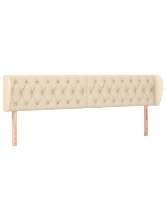 Čelo postele typu ušák krémové 203x23x78/88 cm textil