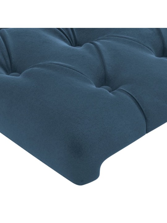 Čelo postele typu ušák tmavě modré 83x23x78/88 cm samet