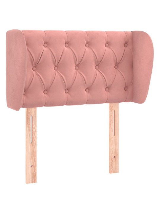 Čelo postele typu ušák růžová 83x23x78/88 cm samet