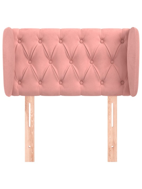 Čelo postele typu ušák růžová 83x23x78/88 cm samet