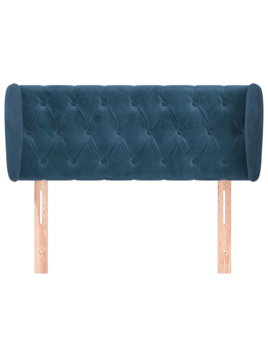 Čelo postele typu ušák tmavě modré 93x23x78/88 cm samet