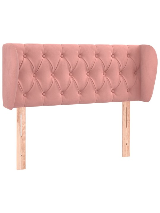 Čelo postele typu ušák růžová 93x23x78/88 cm samet
