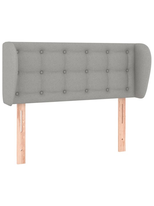 Čelo postele typu ušák světle šedé 83x23x78/88 cm textil