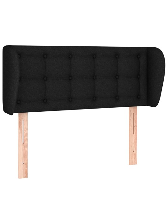 Čelo postele typu ušák černé 83x23x78/88 cm textil