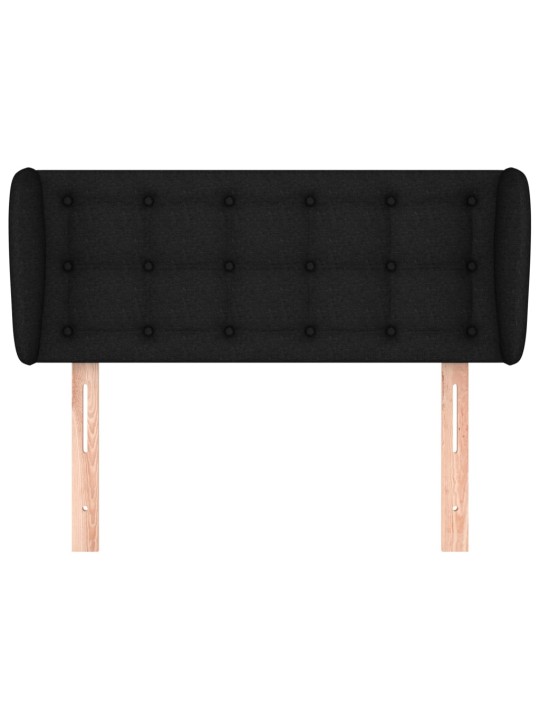 Čelo postele typu ušák černé 83x23x78/88 cm textil