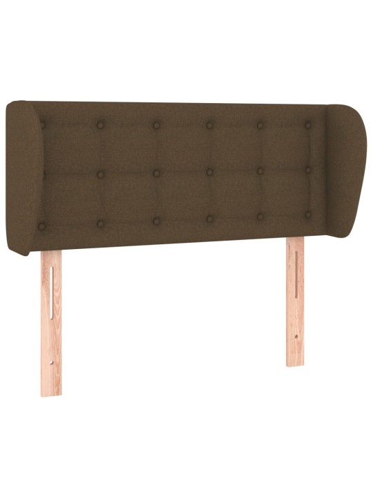 Čelo postele typu ušák tmavě hnědé 83x23x78/88 cm textil