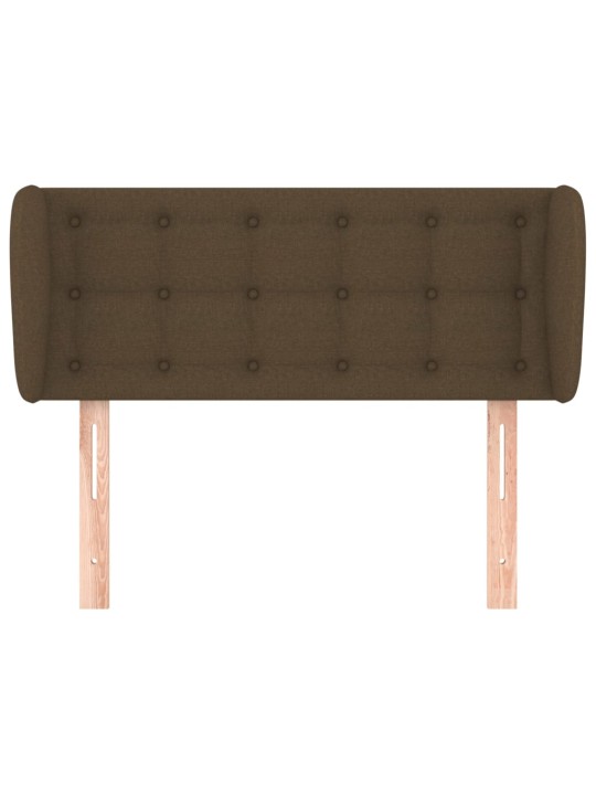 Čelo postele typu ušák tmavě hnědé 83x23x78/88 cm textil