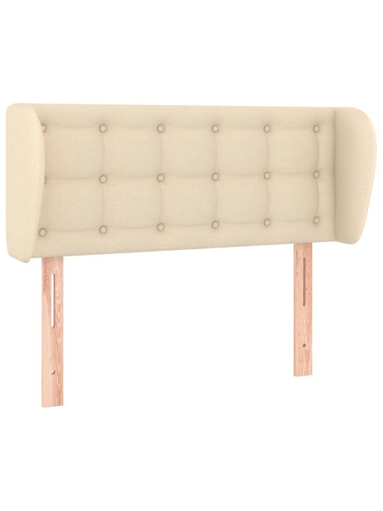 Čelo postele typu ušák krémové 83x23x78/88 cm textil