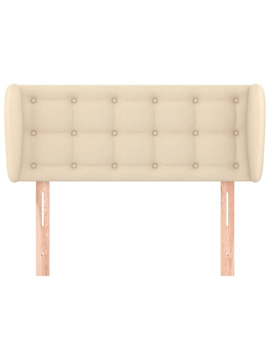 Čelo postele typu ušák krémové 83x23x78/88 cm textil