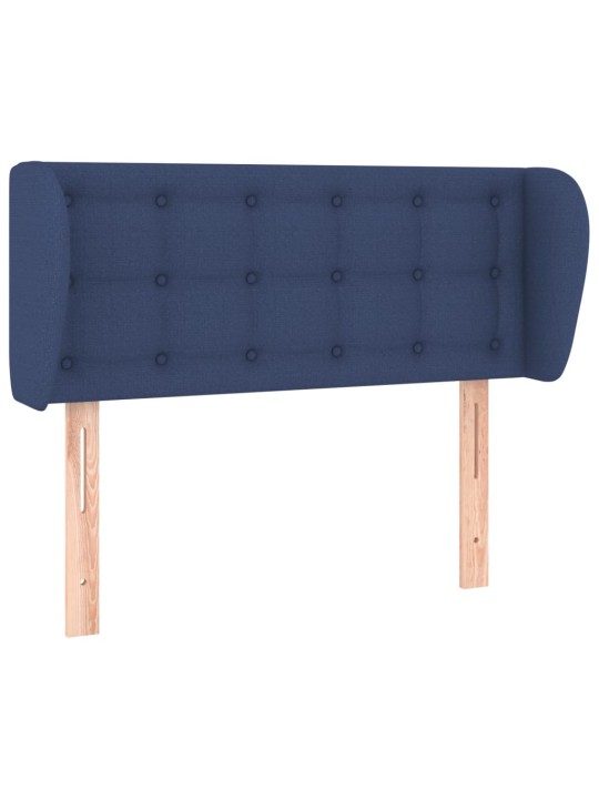Čelo postele typu ušák modré 83x23x78/88 cm textil