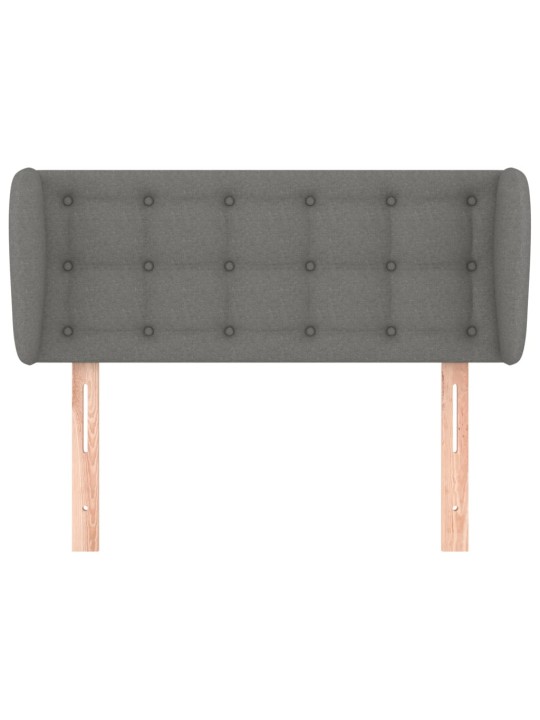 Čelo postele typu ušák tmavě šedé 93x23x78/88 cm textil