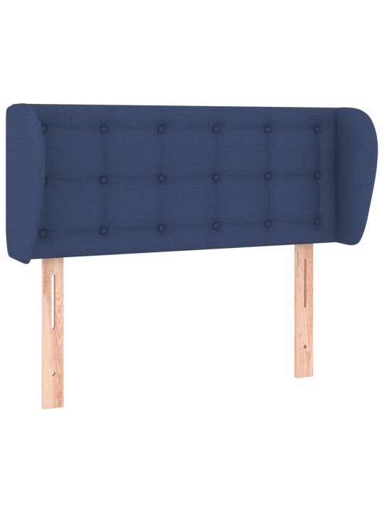 Čelo postele typu ušák modré 93x23x78/88 cm textil