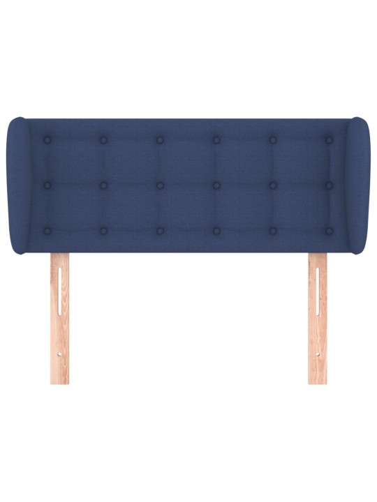 Čelo postele typu ušák modré 93x23x78/88 cm textil