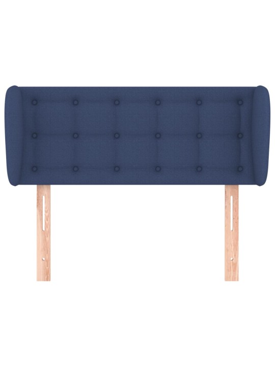 Čelo postele typu ušák modré 103x23x78/88 cm textil