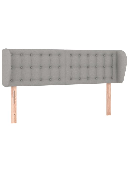 Čelo postele typu ušák světle šedé 147x23x78/88 cm textil