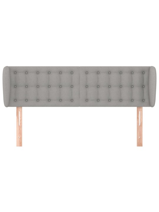 Čelo postele typu ušák světle šedé 147x23x78/88 cm textil