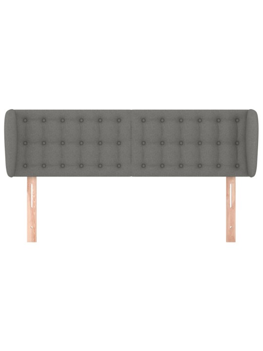 Čelo postele typu ušák tmavě šedé 147x23x78/88 cm textil