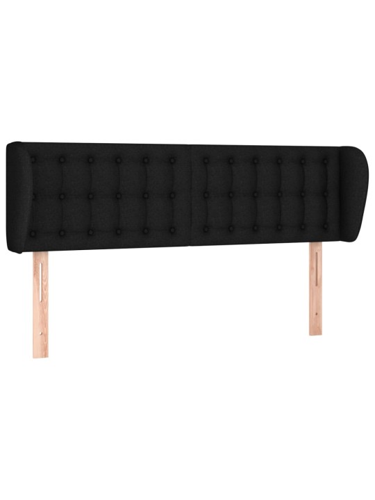 Čelo postele typu ušák černé 147x23x78/88 cm textil