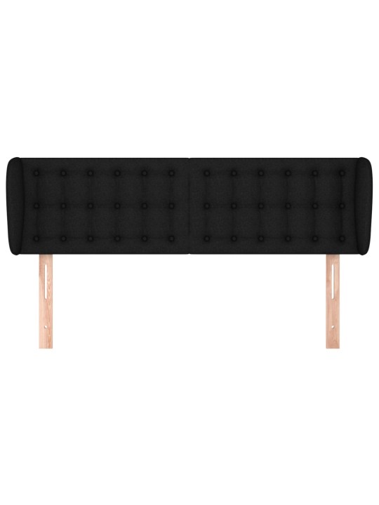 Čelo postele typu ušák černé 147x23x78/88 cm textil