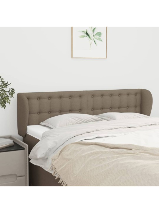 Čelo postele typu ušák taupe 147x23x78/88 cm textil
