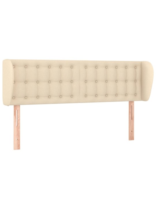 Čelo postele typu ušák krémové 147x23x78/88 cm textil