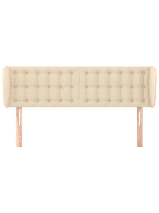 Čelo postele typu ušák krémové 147x23x78/88 cm textil
