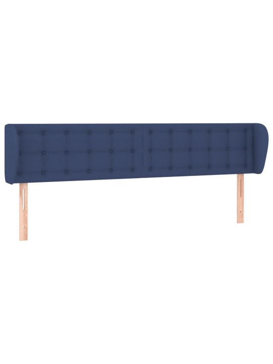 Čelo postele typu ušák modré 163x23x78/88 cm textil